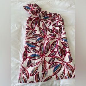 XS, one shoulder, J Crew summer dress.